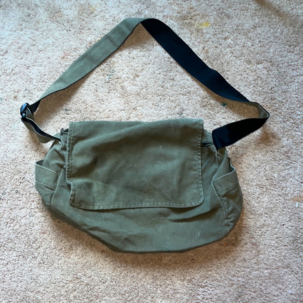 Dark green over the shoulder bag